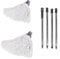 Requisite Needs long cotton floor mop – Looped string mop with detachable head and handle – ergonomic design – lightweight and easy to use – Includes 2 Cotton strings mop heads