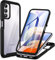CENHUFO Coque Samsung A14 4G/5G, Antichoc Housse avec Protection écran, 360 Degrés Protégé Téléphone Etui Double Face Case Transparent Portable Intégrale Coque pour Samsung Galaxy A14 4G/5G - Noir