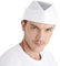 Gorro estilo militar con rejilla transpirable en parte superior para cocina, gorro higiénico para alimentación y hostelería (M, Blanco)
