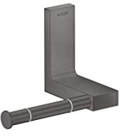 AXOR Universal 42656340 Toilettenpapierhalter, rechteckig, gebürstetes Schwarz, Chrom