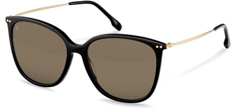 Rodenstock R3343 Brille, Schwarz, Gold, 5816145 für Herren, Schwarz, Gold