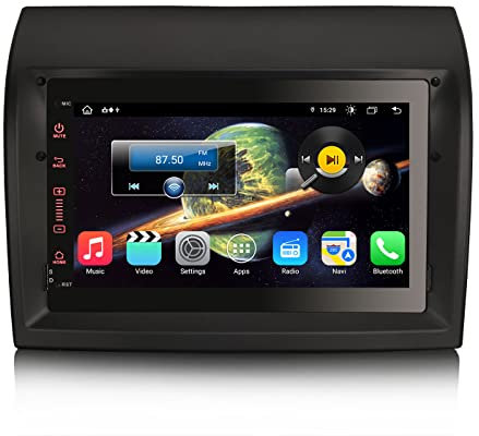 Erisin 8-Core 4GB+64GB Android 14 Car Stereo with Sat Nav for FIAT DUCATO CITROEN JUMPER PEUGEOT BOXER Car Radio Bluetooth Support Wireless CarPlay DAB+ Wifi DVR Android Auto GPS DSP USB RDS FM