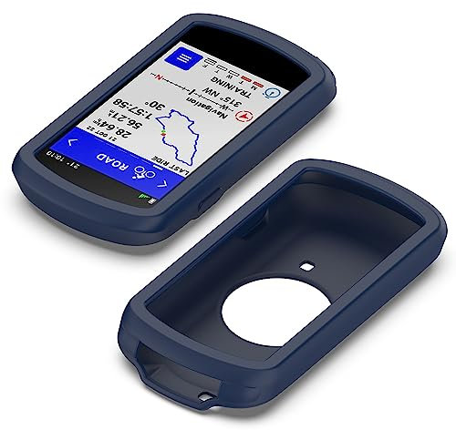 CZhkg Hülle Kompatibel mit Garmin Edge 1040 Case,Robustes Silikon Gehäuse Transparent Silikon Cover GPS Bike Computer Tasche Schutzhülle Abdeckung Fall für Garmin Edge 1040 Zubehör (Blau)