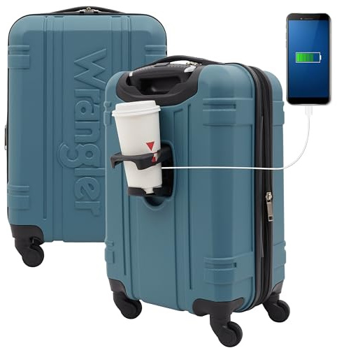 Wrangler Astral Hardside Luggage, Hydro, 20-Inch Carry-On