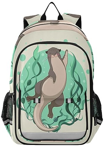 YOUJUNER Kinder Schulrucksack Cartoon-Tier-Otter Schulranzen Schultasche Sporttasche Backpack für Mädchen Jungen