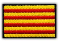 Flagge Kataloniens Senyera - Aufnäher - Bestickter Aufnäher / Abzeichen / Emblem