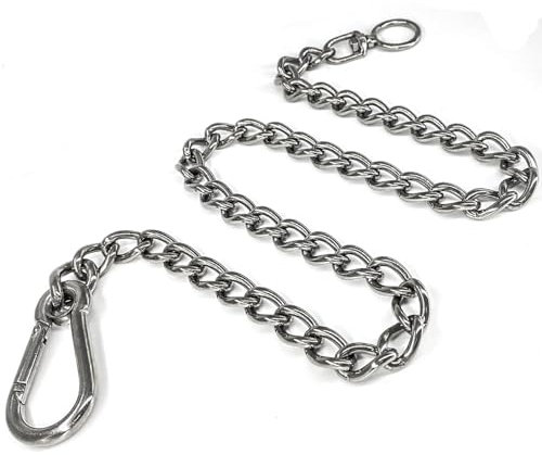 Hundeleine aus 304 Edelstahl, robust, kurze Leine mit Verlängerung und Kupplung (81,3 x 4 mm)