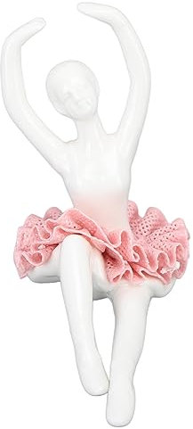 Cyrank Ballerina-Statue, Skulptur, Ballett-Tänzerin-Statue, Handbemalte Figur, Ballerina-Figur, Ballett-Mädchen, Geschenk, Keramikfigur, Dekoration Für Tisch, Regal, Schlafzimmer, Wohnzimmer