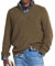 Maglione da uomo in cashmere casual con cerniera, maglione da uomo con cerniera a 1/4 con collo a lupetto, Marrone, XL