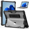 Geutek Hülle für Microsoft Surface Pro 11/Pro 10 /Pro 9 2024/2022 13 Zoll, Einstellbarer Ständer Stoßfeste Transparent Schutzhülle mit Handschband Stifthalter, Kompatibel mit Typ Cover Tastatur