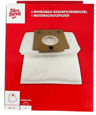 Dirt Devil 4 Staubsaugerbeutel + Motorschutzfilter für M7003 - Nr.: 7003022