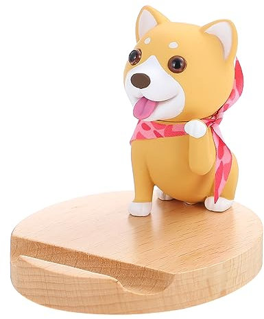 Housoutil Holz Telefon Stehen Entzückende Doggy Telefon Desktop Halterung Handy für Einfach Verwenden