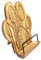 PENGYETHTY Buchständer Holz,Kochbuchständer,Kochbuchhalter,Kochbuch Halterung Wand,Desktop und Wandmontage 2 in 1,Faltbar und Verstellbar,Katzenpfotenmuster,Buchhalter Leseständer