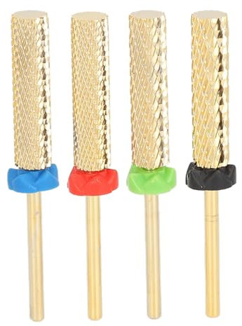 Juego de Brocas para Uñas, Brocas para Reparación de Uñas, Multifuncionales, Cilíndricas Ultralargas, Portátiles para Salón de Belleza