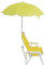 Dpofirs Silla de Playa con Sombrilla Silla Plegable para Césped y Camping con Sombra de Verano Silla de Playa para Playa, Piscina, Viajes, Silla Portátil Al Aire Libre, Silla Plegable