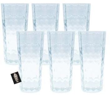 Three Sixty 6er-Set Longdrinkgläser Cocktailgläser Glas ohne Logo geeicht 0,3L