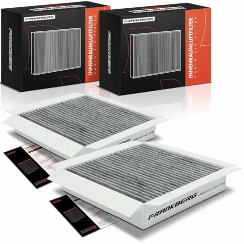 Frankberg 2x Filtro aria abitacolo Filtro antipolline Con Carbone attivo Compatibile con Cabrio 450 City-Coupé 450 Crossblade 450 Fortwo Cabrio 450 Fortwo Coupé 450 Replace# 0001110V003