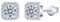Yumilok Damen-Ohrstecker Silber 925 Moissanite - Ohrringe Damen Eckige Quadratisch 0.5 Karat Moissanite 925 Silber Huggie Creolen Ohrstecker Piercing Ohr für Frauen mit Geschenkbox