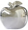 Ciieeo 1Stk -Keramik-Ornament Fruchtmodell Künstliche Äpfel Silberne Verzierungen Obststatue Mini kreative büro Dekoration weihnachtliche Wohnkultur Heimdekoration Silver