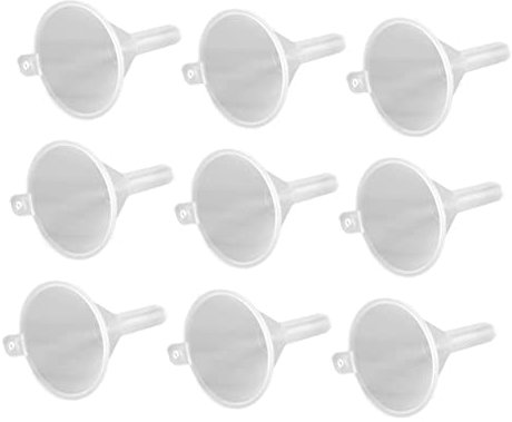 PRETYZOOM 100piezas Embudos Transparentes Para Perfumes Embudos Plásticos Ligeros y Dispensadores De Líquidos
