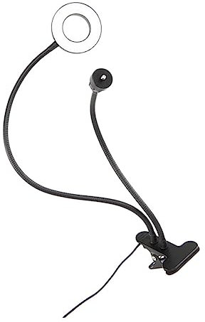 Levemolo Selfie LED Fill Light Clamp Metal Tabletop Ring Light Beauty Light for Computer Black