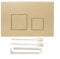 Wall mounted cistern flush plate | ABS plastic | Dual flush | Rectangular push button | Compatible with for GEBERIT models(Gold)