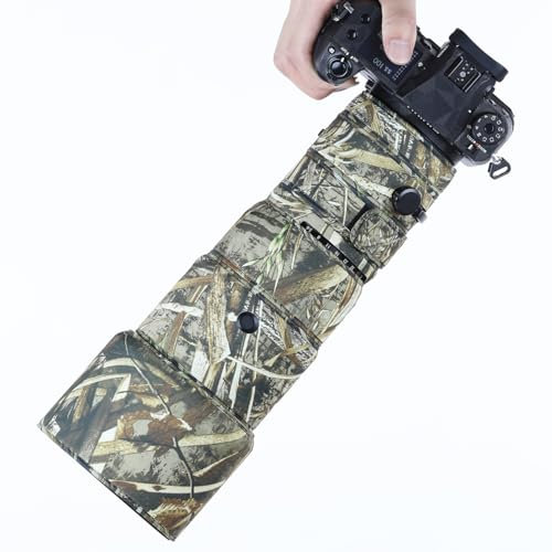 CHASING BIRDS Wasserdichte Objektivschutzabdeckung für Fujifilm XF 500 mm F5.6 R LM OIS WR regenfeste Objektivschutzabdeckung (Reed Camouflage)