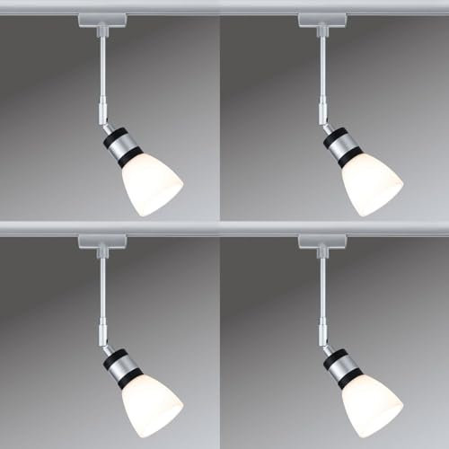 4er Set Paulmann URail Spot Schienensytem Stangensystem 230V Chrom matt inkl. LED Leuchtmittel (95307.04)
