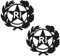 StampaGenerale® - Bollino Adesivo Per Targa Auto e Moto con Stemma Logo RI in Pvc Resistente e Impermeabile Facile da Applicare Ideale per Restauri (13x13 mm)(2 PZ)