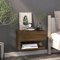 SDWEHO7 Wandregal mit Schublade, Nachtregal für Mobiltelefon, Nachttisch hängende, Kleiner Nachtschrank zur Wandmontage, Braun Eichen-Optik 46 x 29,5 x 30 cm Holzwerkstoff