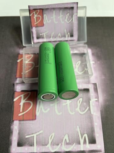 2 x model 2500mAh 3.7V Battery type Rechargeable Flat-Top NiMH Battery - 25R - Very High Performance & High Discharge Current Plastic case included