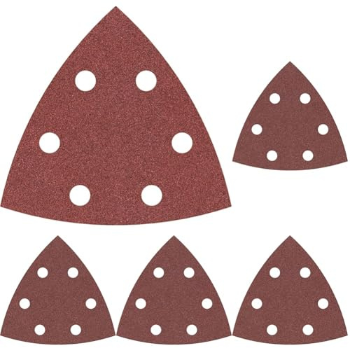 Bosch Professional 5 Stück Schleifpapier F460 Best for Wood and Paint (für Holz und Farbe, Körnung G120, 93 x 93 mm, Zubehör Deltaschleifer) (Packung mit 5)