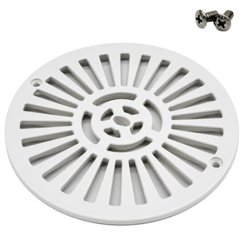 RASMACOR | Rejilla de Sumidero Redonda para Piscina 174 mm Ø 2 | Plástico ABS Blanco | Recambio Original Astral | Reeferencia 4402020201