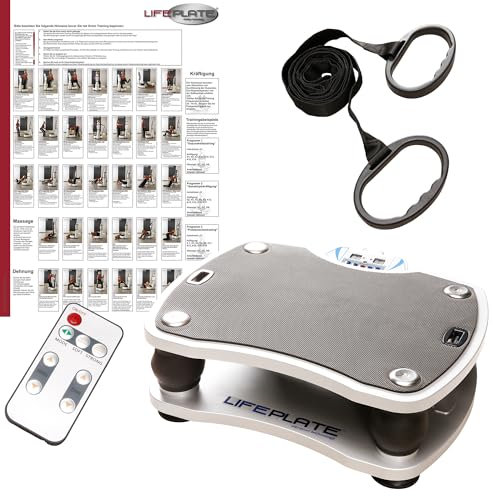 MAXXUS Plateforme Vibrante LifePlate 1.0 - Télécommande, Vibrations 3D, Écran LED, Système d'Amortissement, Coussin, Max 100kg - Plaque Vibrante, Perte de Poids, Home Trainer, Fitness, Sport Maison