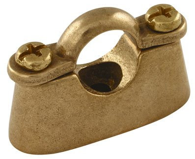 22MM OD HOSPITAL PIPE CLIP BRASS - Hospital, Brass (Metric Pipe Clips and Back Plates)