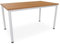 Schreibtisch Verschiedene Größen und Farben, Konferenztisch graues Metallgestell, Stabiler Besprechungstisch Arbeitstisch, Bürotisch hauseigene Fertigung (B: 140 cm x T: 80 cm, Buche)