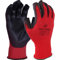 UCI PCN-12 RED Colour Coded Partially Fingerless Site Safety Work Gloves (7 / Small)