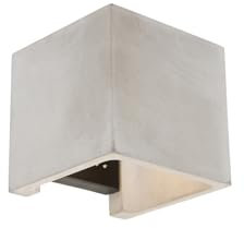 Qazqa - Landhaus I Vintage Ländliche quadratische Wandleuchte aus Beton - Alban I Wohnzimmer I Schlafzimmer I Up I Down - SteinI Quadratisch - LED geeignet G9