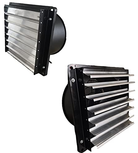 Axial-Wandventilator 500 mm - 6500 m³/h Luftleistung, 370 W - Leistungsstarker Saugventilator mit Aluminium-Doppelschutzgitter für Industrie, Werkstatt & Garage