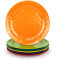 Melamine Plates set -10inch 6pcs 100% Melamine Dinner Plates for Everyday Use, Break-resistant and Lightweight, Multi Color