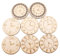 Amosfun 8 Stück Holz Runde Uhr Holzscheiben Holz Streudeko für Kinder Basteln DIY Scrapbooking Babyparty Hochzeit Tischdeko 45mm (gelegentliches Muster)
