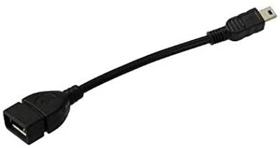 ISTARCOMPUTER Cavo adattatore USB A femmina a mini USB B maschio 5 pin OTG