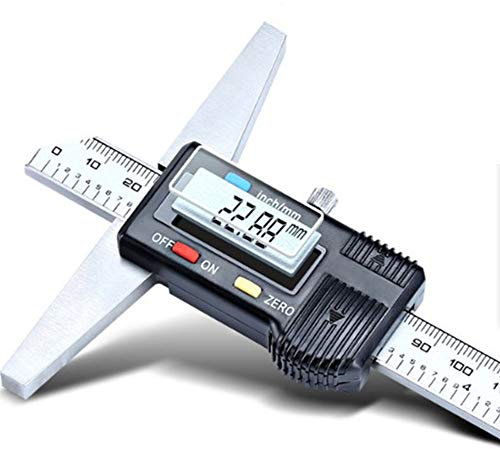 Digital Nonius Tiefenmesser Mit Roter Aufbewahrungsbox, 4CR13 Edelstahl Mikrometer Messwerkzeug, Genauigkeit 0,01 Mm,200mm