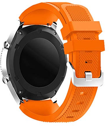 Syxinn Bracelet Compatible avec Galaxy Watch 46mm/Gear S3/Galaxy Watch 3 45mm - Bande Silicone Sport pour Huawei GT 2/GT 3/Moto 360 2nd Gen