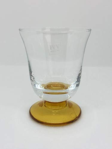 IVV - 6 Stück Weinkelch Matisse TR. Fuß Bernstein - Glas - Klassiker - Tulpe - Transparent - Wiederverwendbar - Zuhause - Weinglas