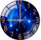 ALEENFOON Relojes de Pared de Vidrio Silencioso Modernos para Salon Cocina 30 cm, Sin Marco Interior Reloj Colgante Pared (Azul Oscuro)