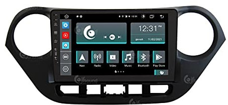 Costum fit Autoradio für Hyundai I10 Android GPS Bluetooth WiFi Dab USB Full HD Touchscreen Display 7 Easyconnect 8-Kern-Prozessor Sprachbefehle