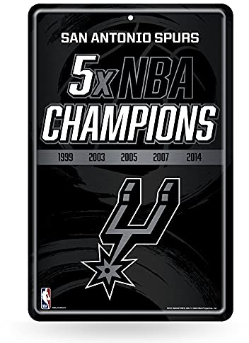 Rico Industries NBA San Antonio Spurs Champ großes Metallschild, 27,9 x 43,2 cm, großes Metallschild