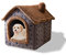 Galatée Katzenhöhlenbett, Waschbares Hundebett, Warmes Und Gemütliches Plüschkatzen-Iglu, Faltbares Komfortables Haustier-Katzenhaus, Haustierbett Mit Rutschfestem Boden(M, Braune Sterne)