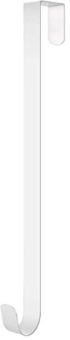 U/ D Crochet magnétique en métal pour couronne de Noël - Décoration de porte d'entrée ou d'extérieur - Blanc - 38,1 cm